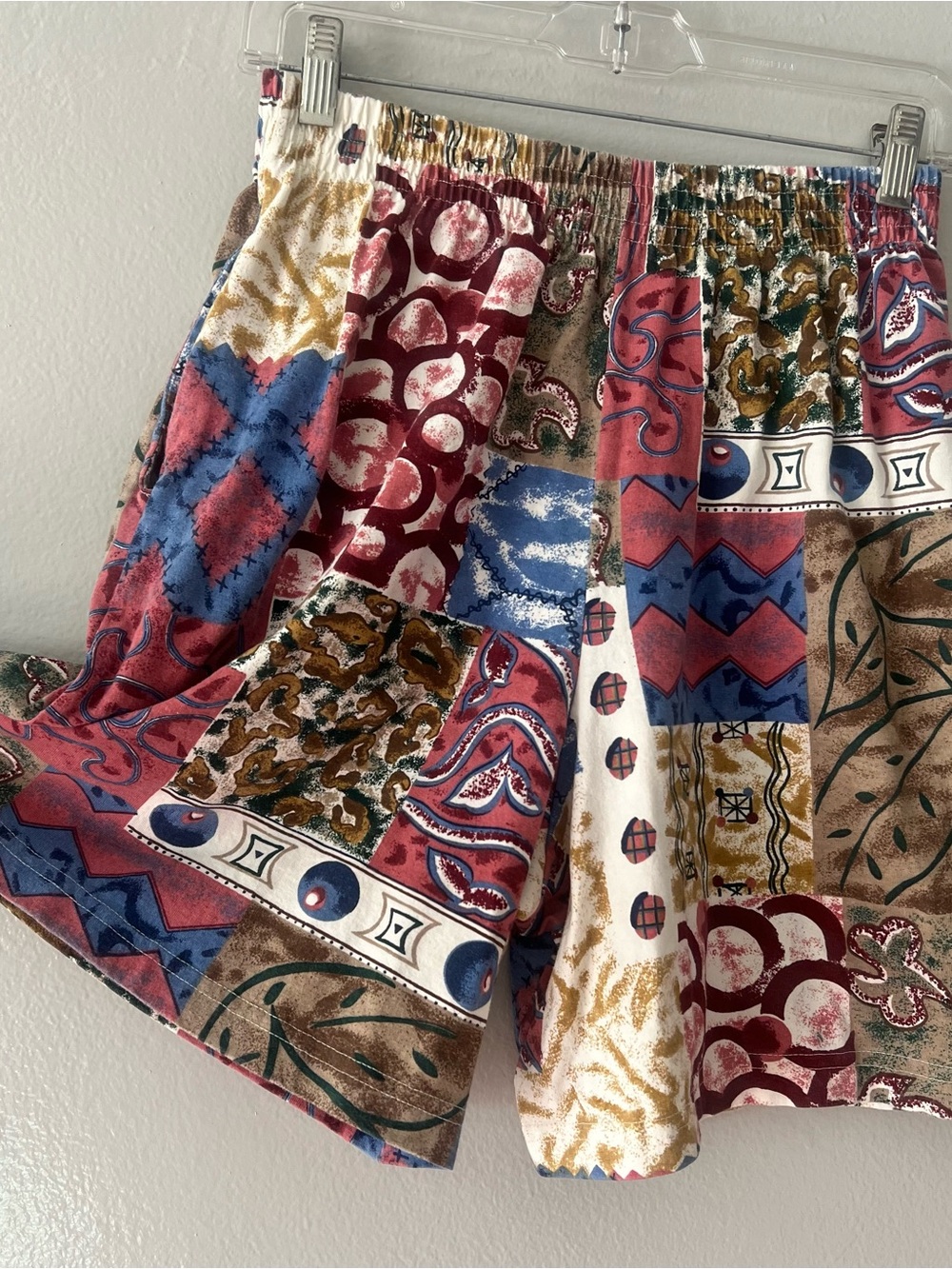 Vintage 80s/90s Patchwork Print Women’s Shorts - Multicolor